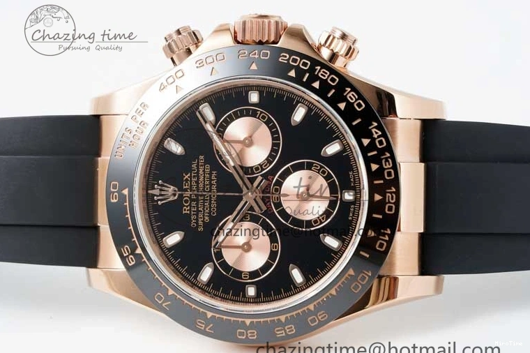 MiroTime 0506 Stretchable Daytona 116515 QF 1:1 Best Edition Black RG Dial on Oysterflex Rubber Strap SA 2273